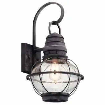 Walmart Kichler 49629 Bridge Point 1 Light Outdoor Wall Sconce - Weathered Zinc offer