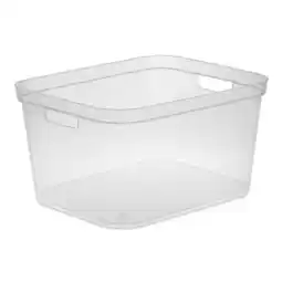 Walmart Sterilite 8.25x12.25x15 Inch Storage Bin w/ Carry Handles, Clear (18 Pack) offer