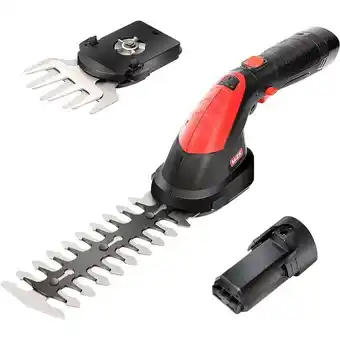 Walmart MZK 7.2V Battery Powered Hedge Trimmer, 2-in-1 Electric Shrub and Grass Shear offer