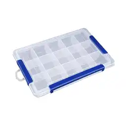 Walmart deevoka Clear Organizer Box Dustproof Jewelry Storage Box for Jewelry Art DIY Charms 15 Grid Large offer