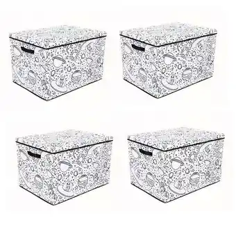 Walmart Kids Coloring Lidded Medium Trunk with Removable Divider, Jungle Print offer