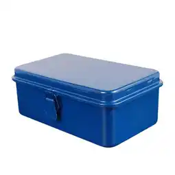 Walmart yotijay Metal Storage Box Empty Box Vintage with Lid Desktop Storage Container Bin Blue offer