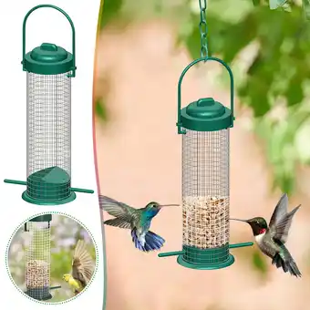 Walmart Kraoden Outdoor Iron Mesh Bird Feeder Suspended Automatic Bird Feeder Metal Bird Feeder offer