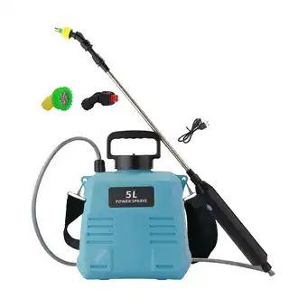 Walmart oshhnii Electric Pump Sprayers Multipurpose Spray Mode with Shoulder Strap Watering 5L Blue offer