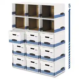 Walmart File-Cube Box Shell- White-Blue offer