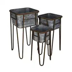 Walmart Cheungs Set Of 3 Metal Bin With Removable Stand offer