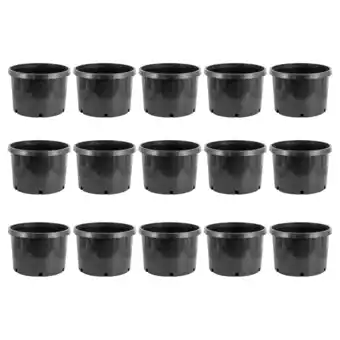 Walmart Pro Cal 10 Gal Premium Nursery Planter Garden Grow Pots, Black (Set of 15) offer