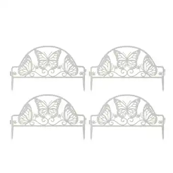 Walmart Fishoneion 12.6 x 18.5 in White Plastic Garden Border Edging 4 Count offer