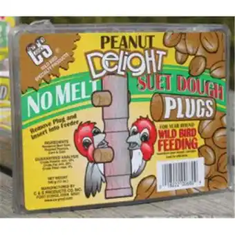 Walmart C & S Products Peanut Delight Suet Dough Plug Wild Bird Food, Roasted Peanuts, 12 oz. Plug offer