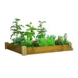 Walmart Gronomics Modular Raised One Level Garden Bed 48 x 48 x 6.5 in offer