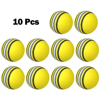 Walmart 10pc Golf Swing Training Foam Balls Indoor Practice Rainbow Sponge Balls offer