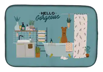 Walmart Irish Terrier in Bathtub Dish Drying Mat offer