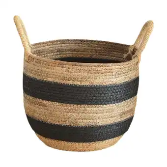 Walmart oshhni Woven Plant Basket Decorative Decorative Flower Pot for Indoor Garden Flower L offer