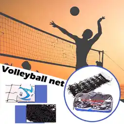 Walmart Pull The Volleyball Net Standard Game Beach Volleyball Net 9.5x1m offer