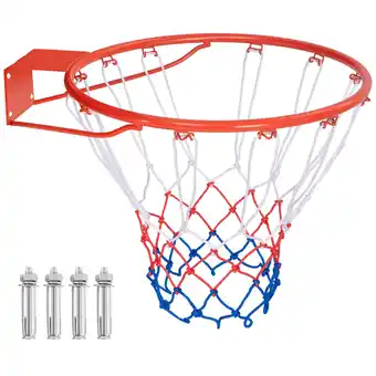 Walmart Costway 18 Basketball Rim Wall Door Mounted Basketball Hoop with All Weather Net Orange offer