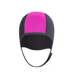 Walmart Thermal Swimming Cap,Neoprene Diving Hood Wetsuit Cap Swim Caps with Chin Straps,Scuba Caps,Red offer