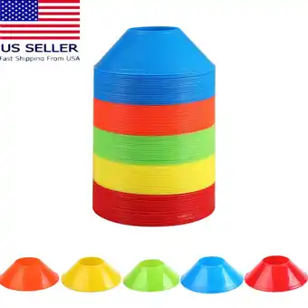 Walmart 100 set Disc Cones Football Soccer Training Field Marking Cross Sports Aids NEW offer