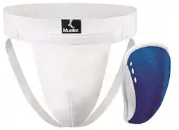 Walmart Mueller Youth Athletic Supporter with Flex Shield Cup, White/Blue, Youth Regular offer