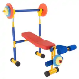 Walmart Hey! Play! Kids Weight Bench Set with Leg Press and Barbell for Ages 3 and Up offer