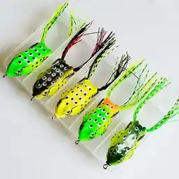 Walmart XEOVHVLJ Clearance 5 Hollow Body Topwater Frogs Fishing Lures Baits With offer