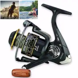 Walmart Jercoda Metal Fishing Reel with Wooden Handle Fishing Gear Spinning Reel Fishing Accessories offer