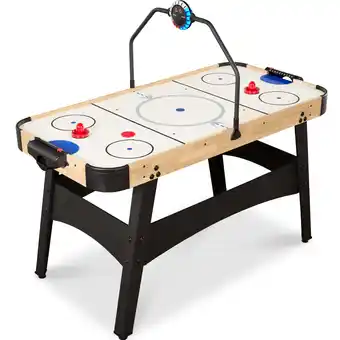 Walmart Best Choice Products 54in Air Hockey Game Table w/ LED Lights, Scoreboard, Powerful Motor - Natural offer