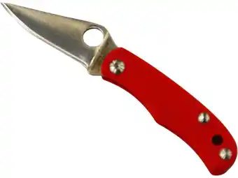 Walmart Spyderco Bug Pocket Knife 1.27 Clip Point Sandvik 12C27 Satin Blade G-10 Handle Red offer