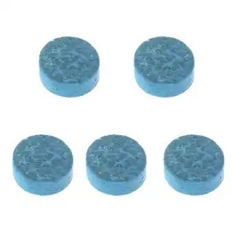 Walmart Pack Of 5 - 10mm Leather Pool Tips Glue-on Type Billiards Stick Repalcement Tips - Blue offer