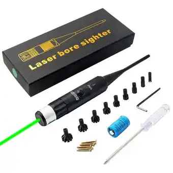 Walmart BTBXMO Bore Sight Kit with Big Button Switch from 0.177 to 0.50 Caliber & 1 Battery - Green offer