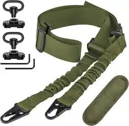 Walmart Two Point Rifle Sling with Removable Shoulder Pad Sling Adjustable Length with 2 Pack Swivels,Green offer