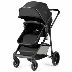 Walmart Costway Foldable Baby Stroller 2 in 1 Newborn Infant Travel Buggy Pushchair 22 lbs Black offer