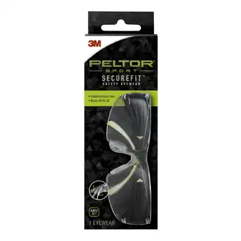 Walmart Peltor Sport SecureFit Safety Glasses, SF400-PC-9, Clear Plastic Lens, Anti-fog, Scratch-Resistant offer