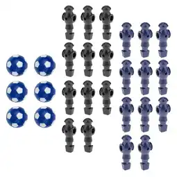 Walmart yotijay 22Pcs 5/8 Blue Foosball Men Table Soccer Player + 6pcs 36mm Foosball Balls offer