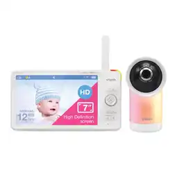 Walmart VTech 7 High Definition Remote Access 1080p Pan & Tilt Baby Video Monitor, RM7866HD, White offer