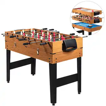 Walmart Costway 3-In-1 48'' Multi Game Table w/Billiards Soccer and Side Hockey for Party and Family Night offer