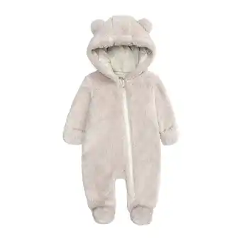 Walmart Herrnalise Newborn Baby Boys Winter Fleece Jumpsuit Solid Hooded Romper Zipper Coat Outwear,Sales offer