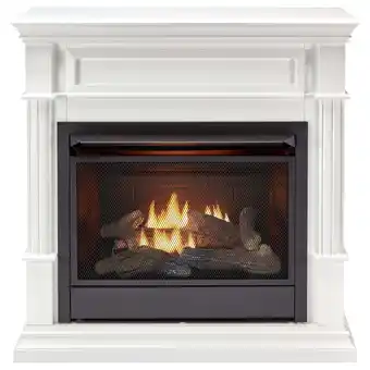 Walmart Duluth Forge Dual Fuel Ventless Gas Fireplace - 26,000 BTU, T-Stat Control, Antique White Finish offer