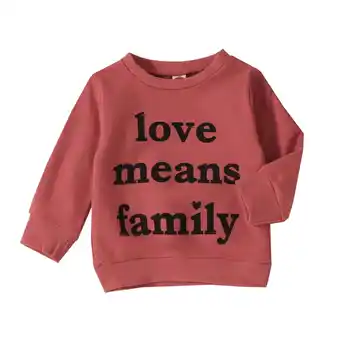 Walmart Child Valentine'S Day Letter Long Sleeve Sweatshirt Pullover Warm Print Tops offer