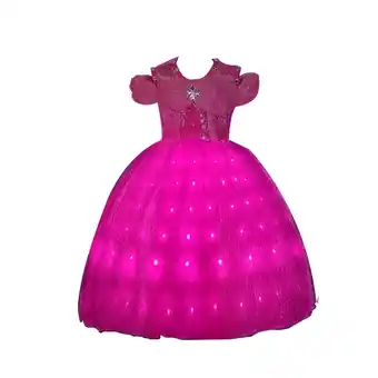 Walmart XIEULQP Light Up Pink Princess Dresses for Girls Halloween Costumes Girls Toddler Kids Teens offer