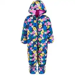 Walmart First Impressions Baby Girls Floral Snowsuit Blue 0-3 Months offer