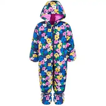 Walmart First Impressions Baby Girls Floral Snowsuit Blue 0-3 Months offer