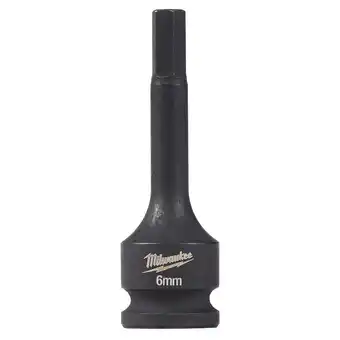 Walmart Milwaukee Tool Shockwave Lineman's 3/8 Drive 6MM Hex Bit Socket offer