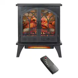 Walmart 24 inch 3D Flame Electric Infrared Quartz Fireplace Stove with remote control offer