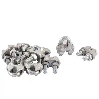 Walmart M5 5mm 3/16 Metal Wire Rope Saddle Cable Clamps Clips 10 Pcs Silver Tone offer