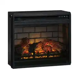 Walmart 23.75 Inch Metal Fireplace Inset with 7 Level Temperature Setting Black - Saltoro Sherpi offer