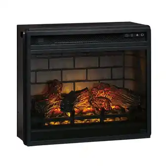 Walmart 23.75 Inch Metal Fireplace Inset with 7 Level Temperature Setting Black - Saltoro Sherpi offer