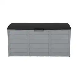 Walmart Lorelia Garden Storage Box 75 gal Black Outdoor Tool Case Cushion Organizer with Wheels offer