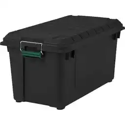 Walmart IRIS 82 qt. Remington WeatherPro Store-It-All Storage Bin in Black offer