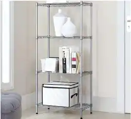 Walmart LIUYUDIY 4 Tier Corner Shelves Wire Shelving Rack Shelf Adjustable Storage Unit offer