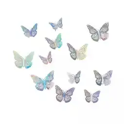 Walmart TISHITA 4x3D Butterfly Wall Stickers DIY Decals for Cake Decors Window Patio Lawn Yard B offer